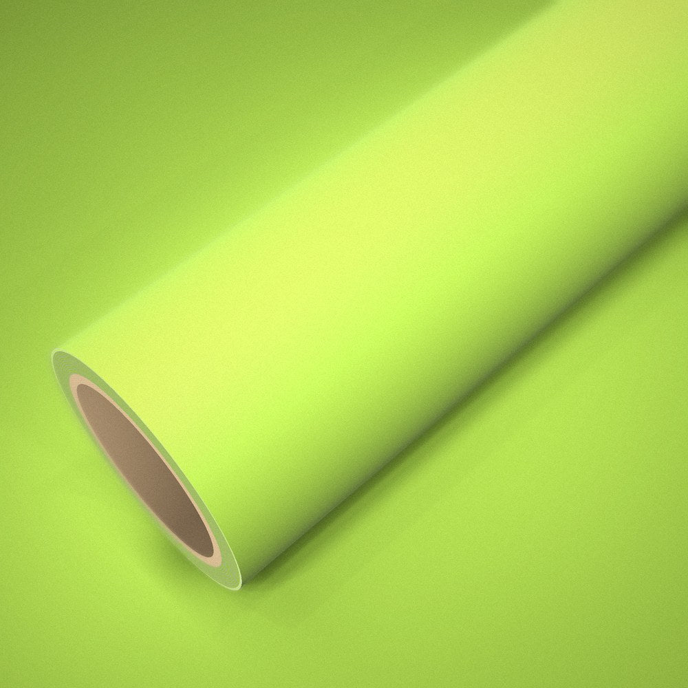Rol ICR® fluor geel mat op een vel van dezelfde folie