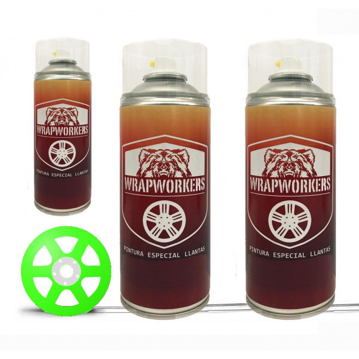 Velgenverf-kit in spuitbus · Fluor groen glans