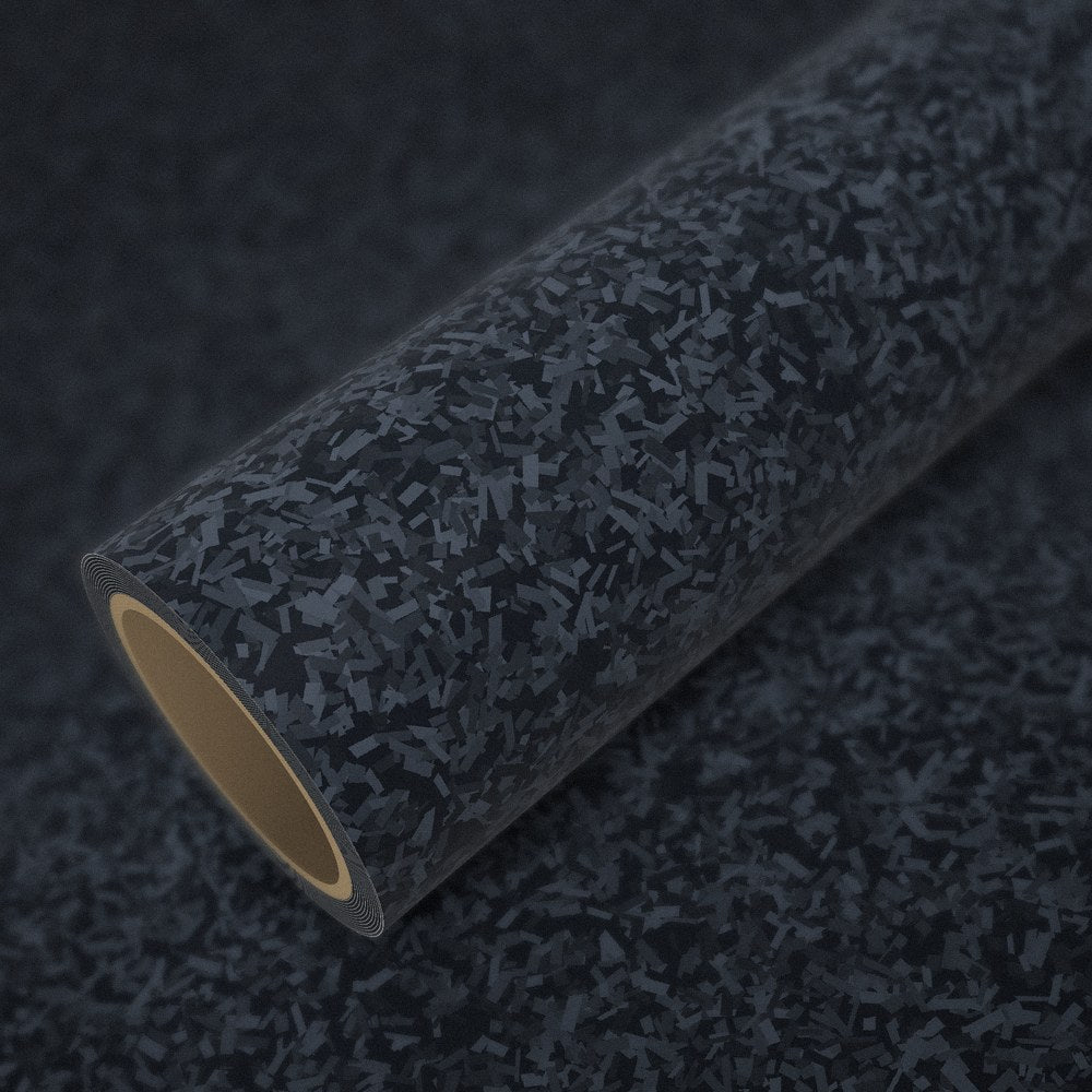 Rol forged carbon 3D op een vel van dezelfde folie