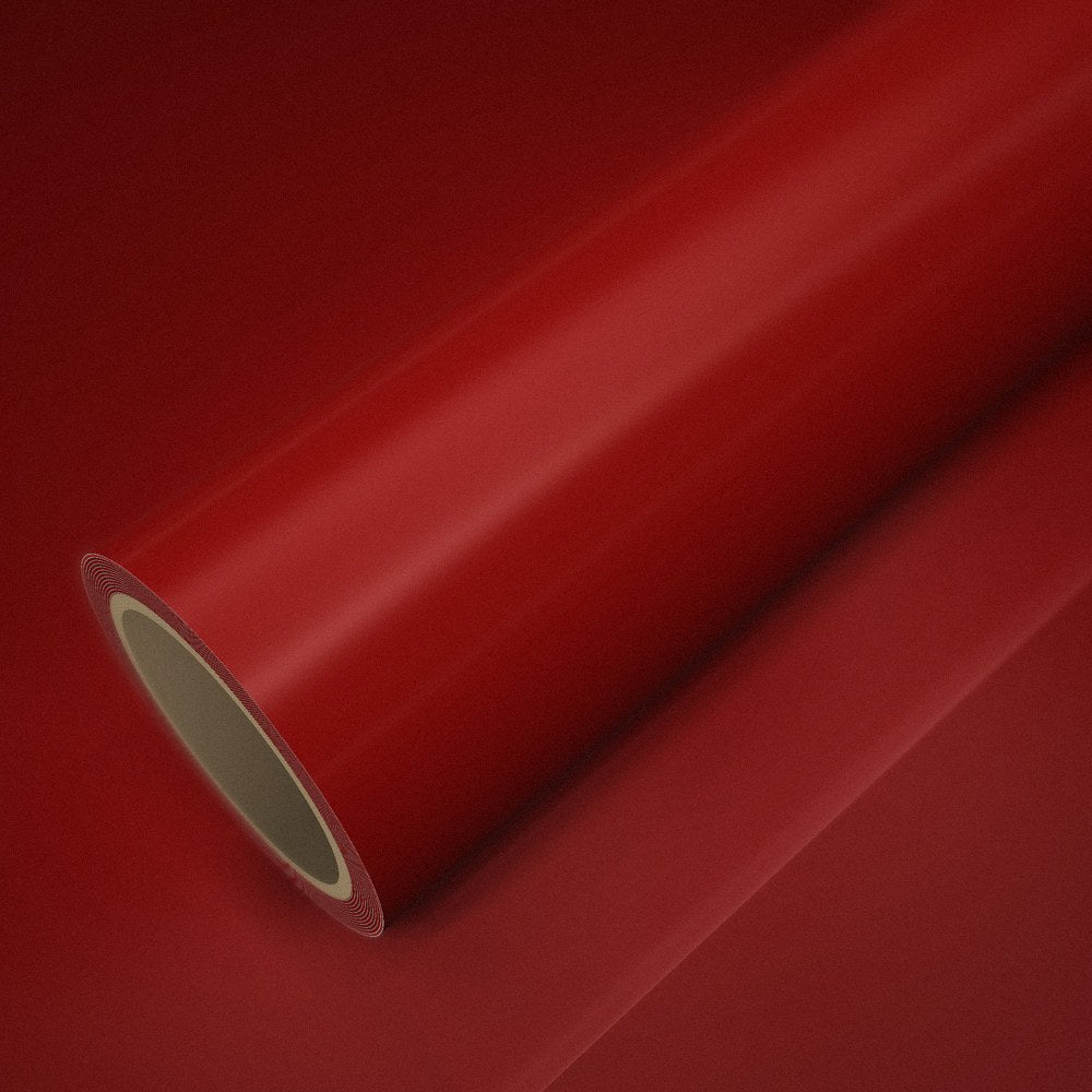 Rol rood glans op een vel van dezelfde folie