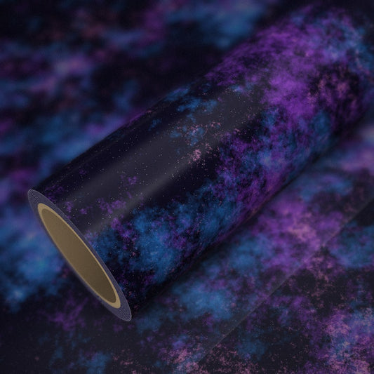 Rol galaxy op een vel van dezelfde folie