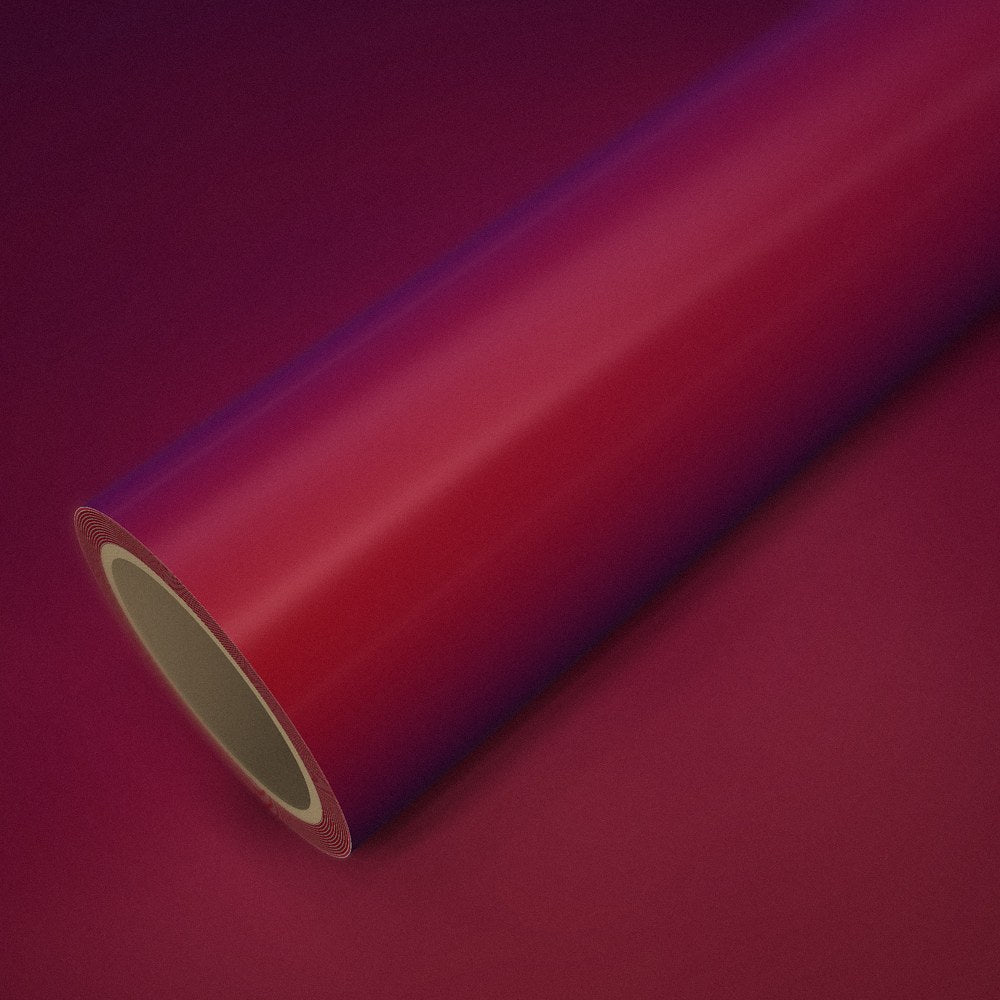 Rol magic rood (color flip) op een vel van dezelfde folie