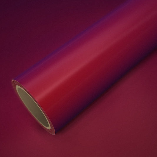 Rol magic rood (color flip) op een vel van dezelfde folie