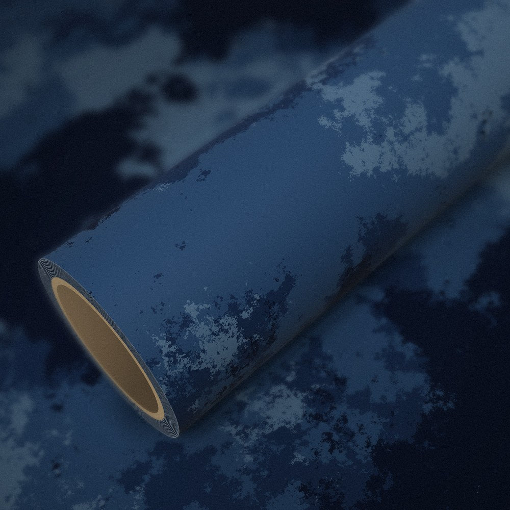 Rol camouflage oceaan op een vel van dezelfde folie