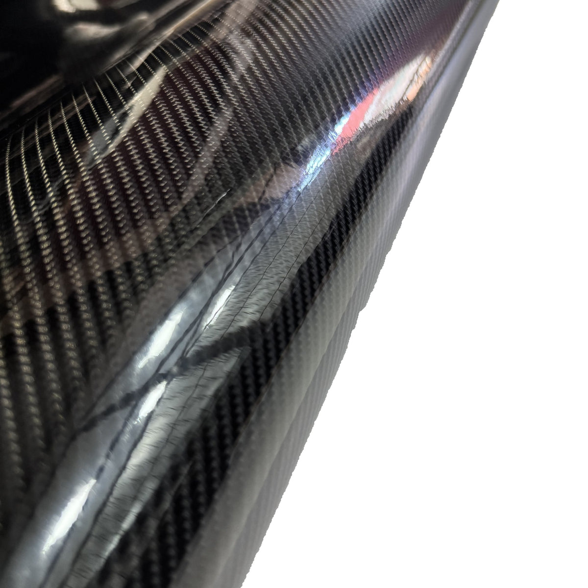 Detail van de structuur van carbonfolie zwart glans Premium